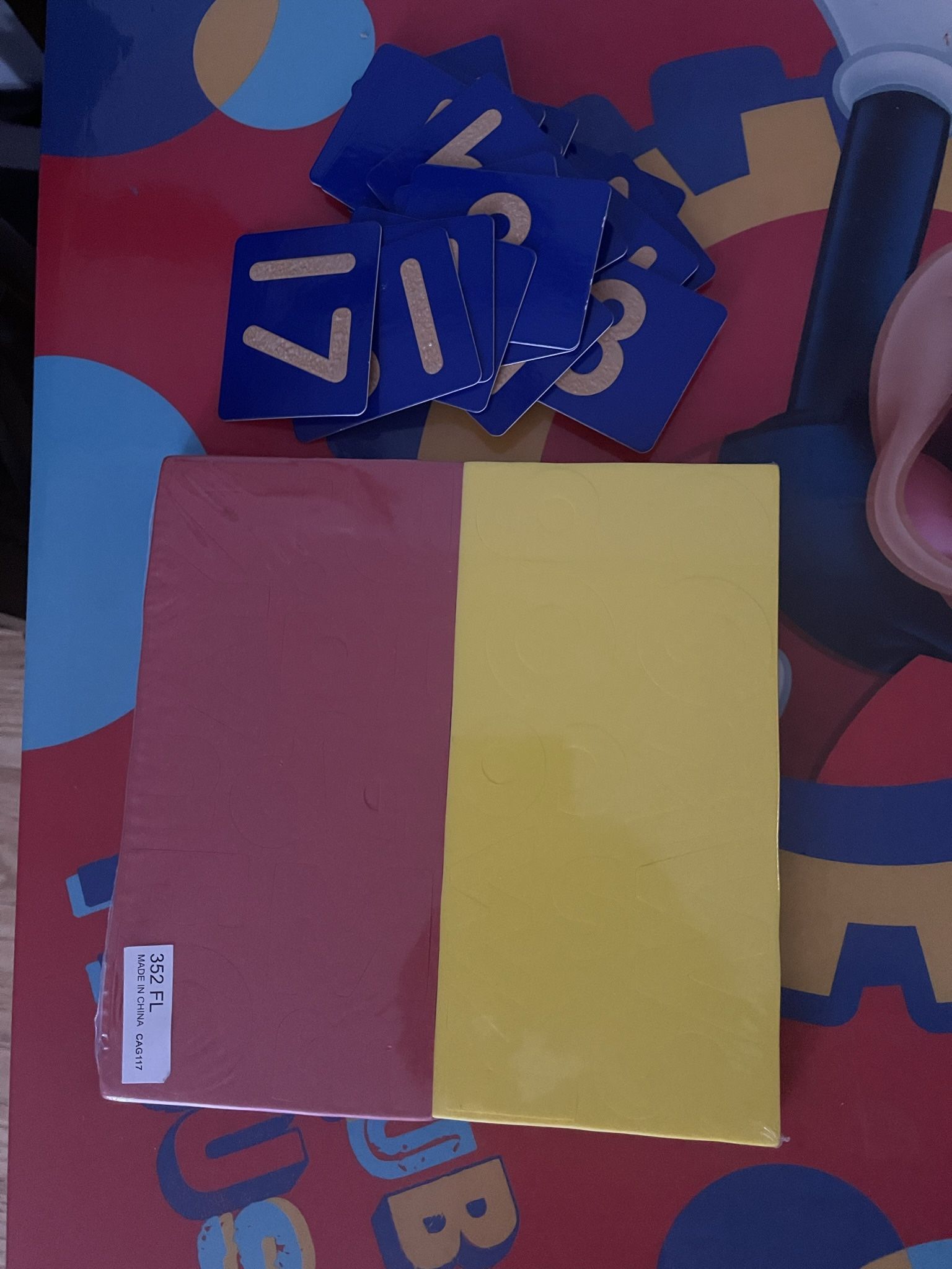 foam and card numbers