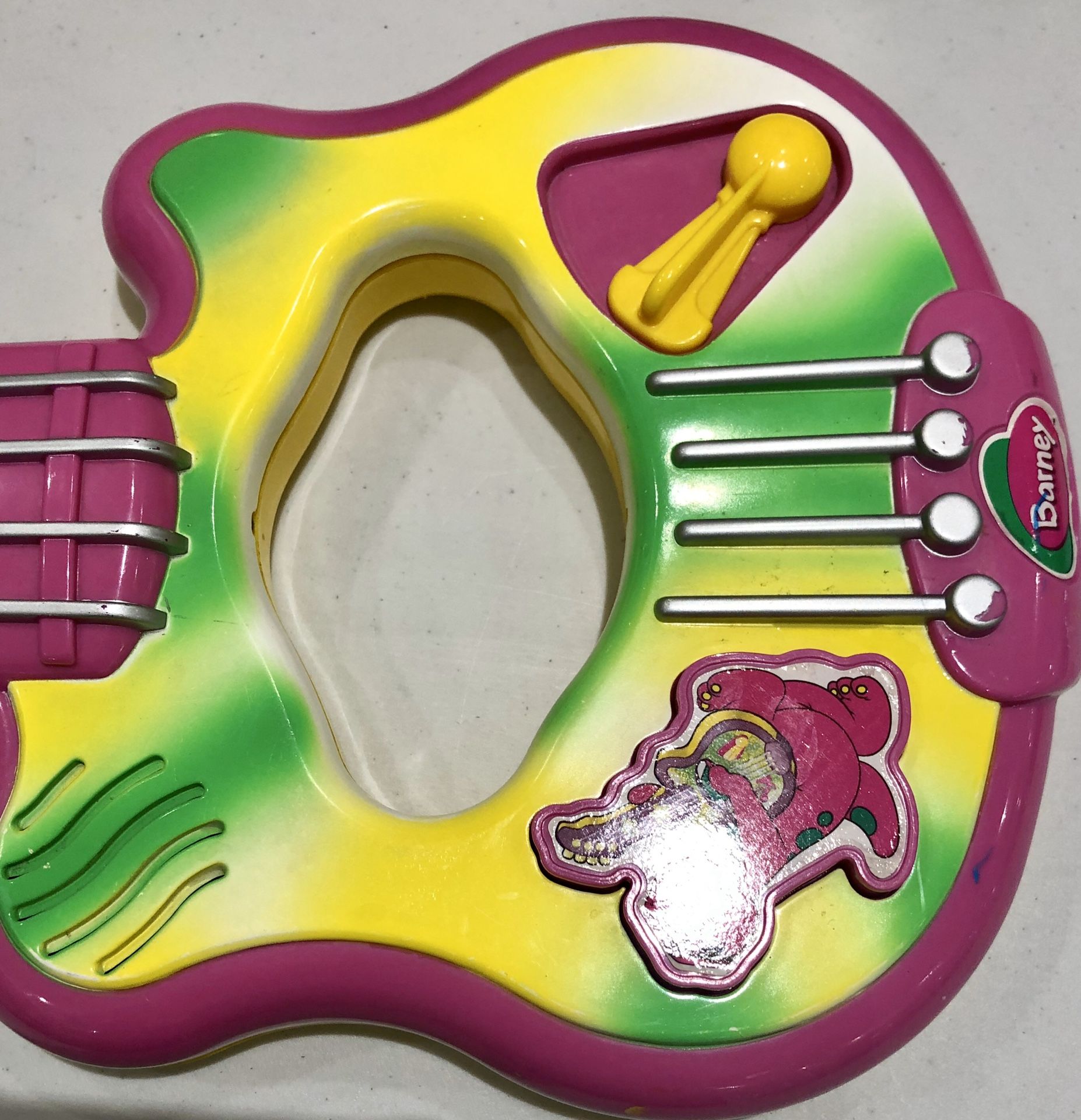 Vintage Barney Dinosaur Toy Guitar