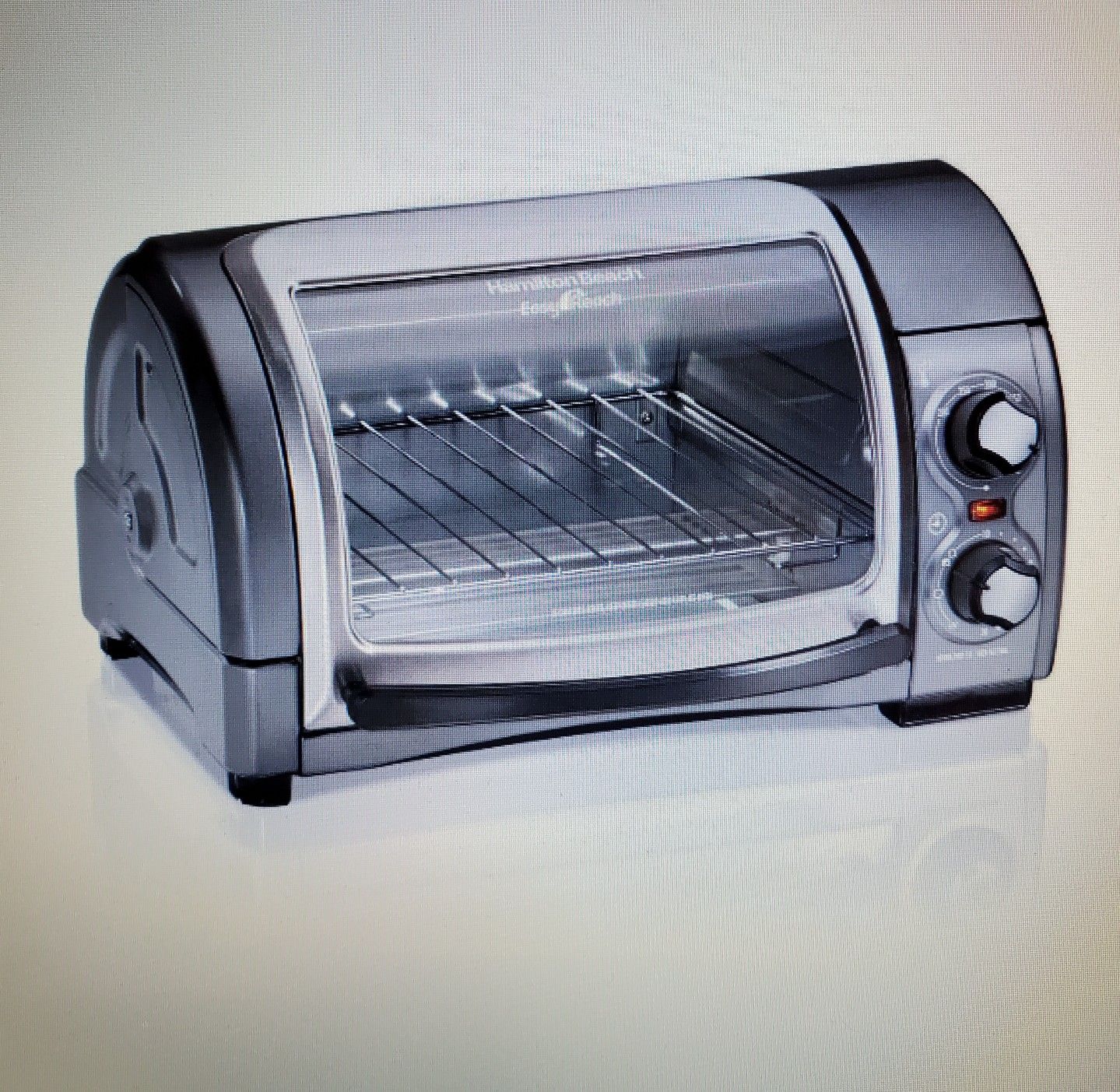 Hamilton Beach Small Easy Reach 4 Slice Toaster Oven with Roll Top Door