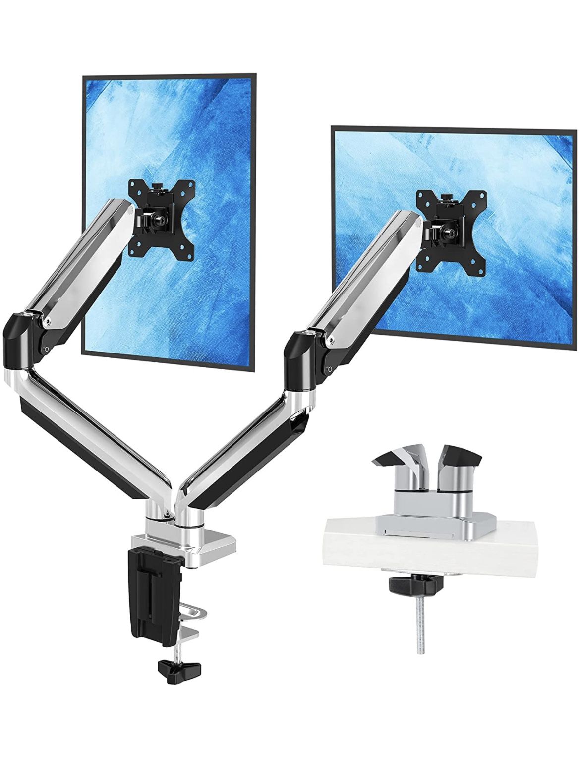New - Dual Monitor Desk Mount - Aluminum