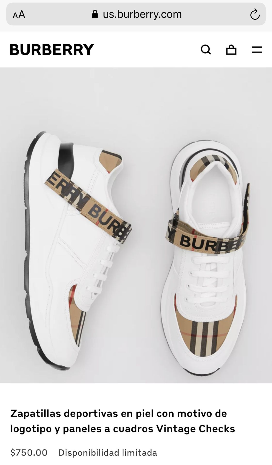 Men Burberry Sneakers Original