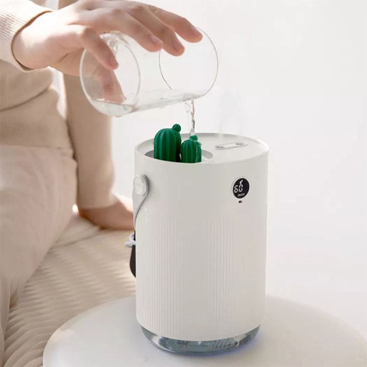 Cactus USB Desktop Dual Spray 1L Ultrasonic Air Humidifier With 7 Color LED Light