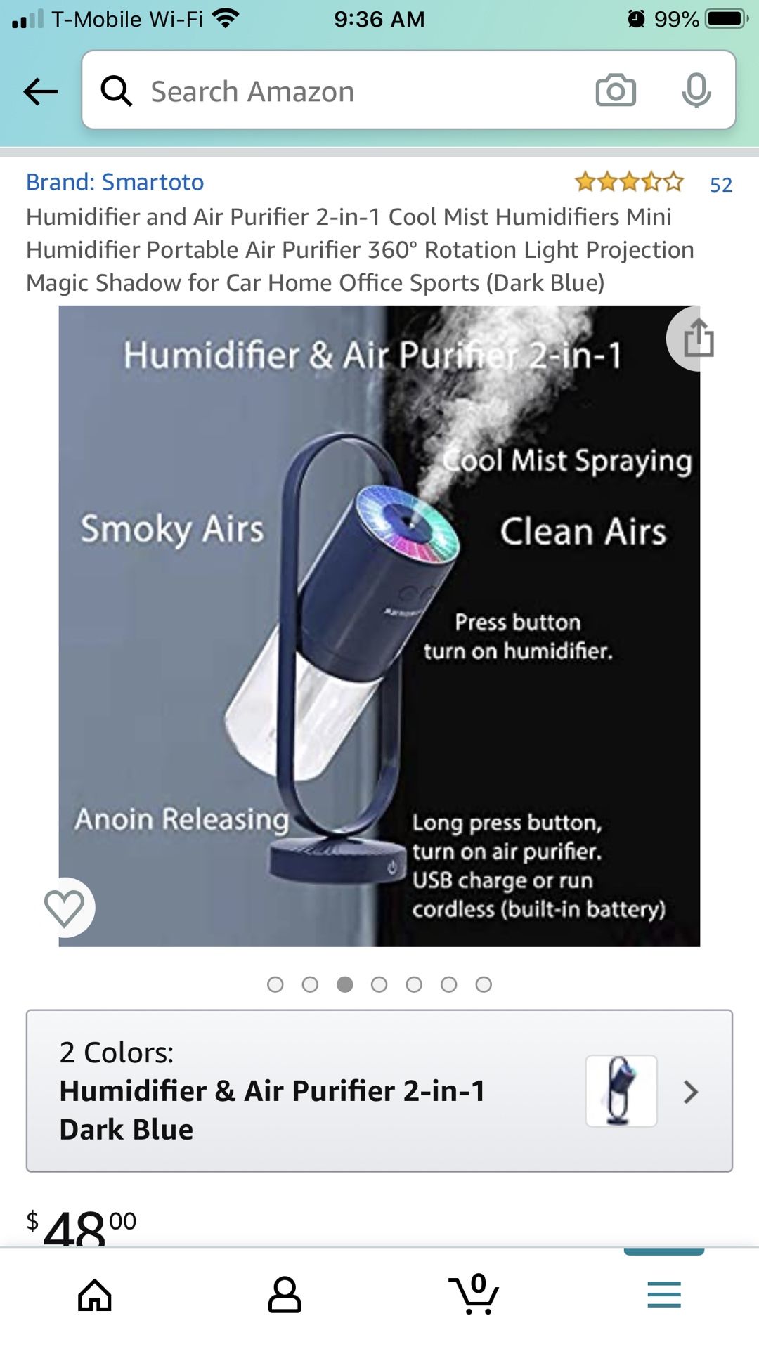 Portable Humidifier and Air Purifier