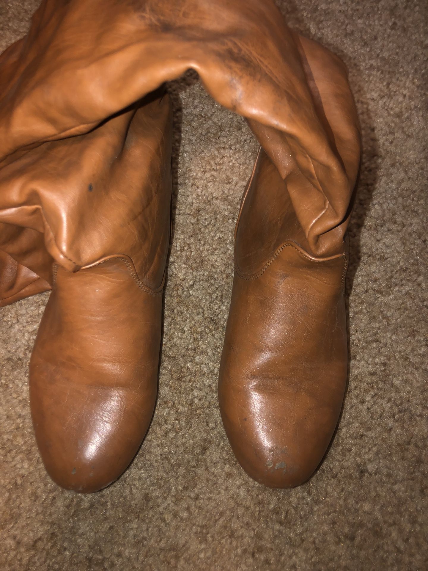 Brown Thigh High Boots - Size 7 1/2 - CHEAP!!!