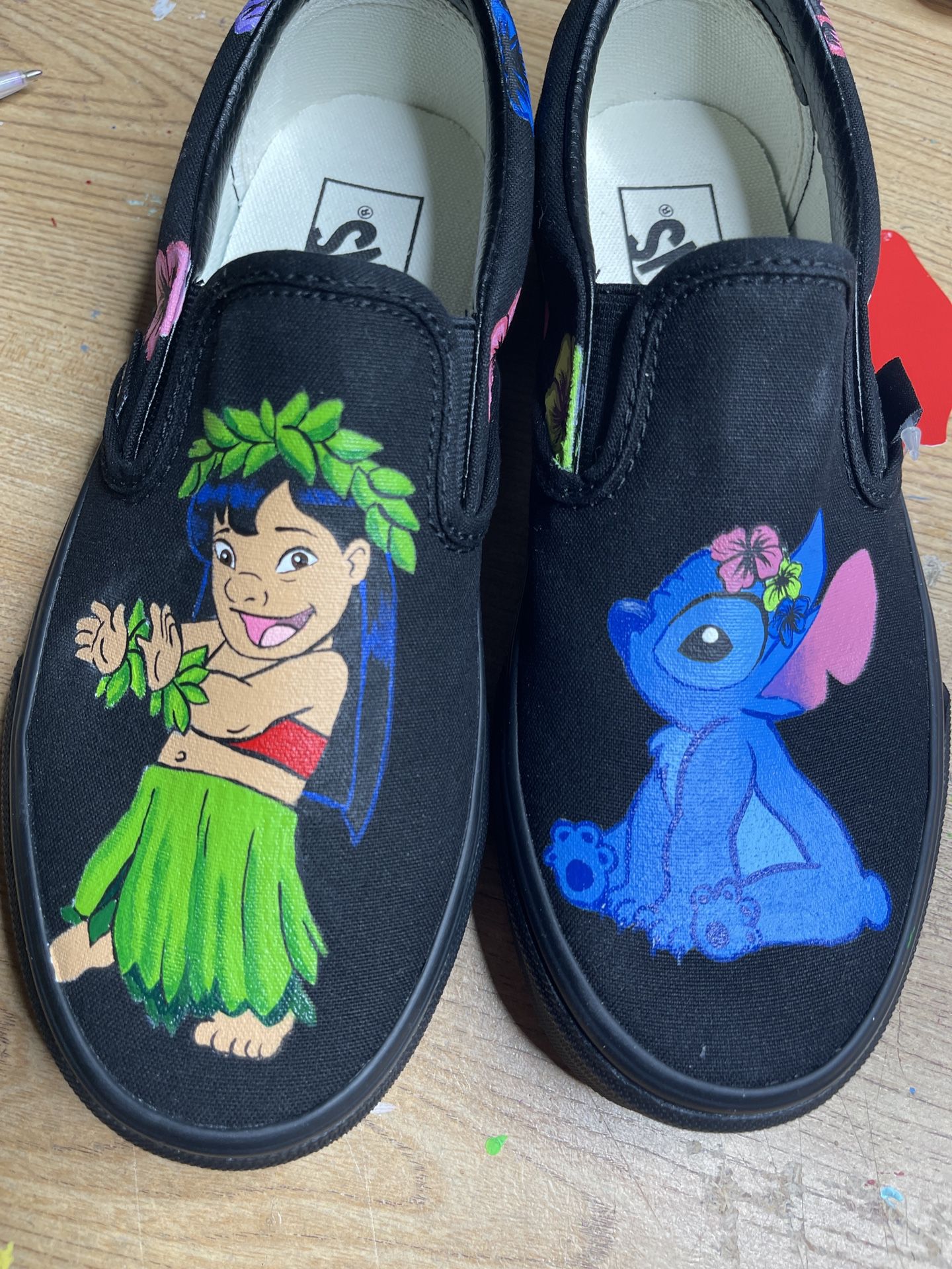 Custom Painted Shoes! Disney Lilo And Stitch, Nightmare Before Christmas, Pokemon, Toy Story, Hercules, Beauty And The Beast And Dragon Ball Zn