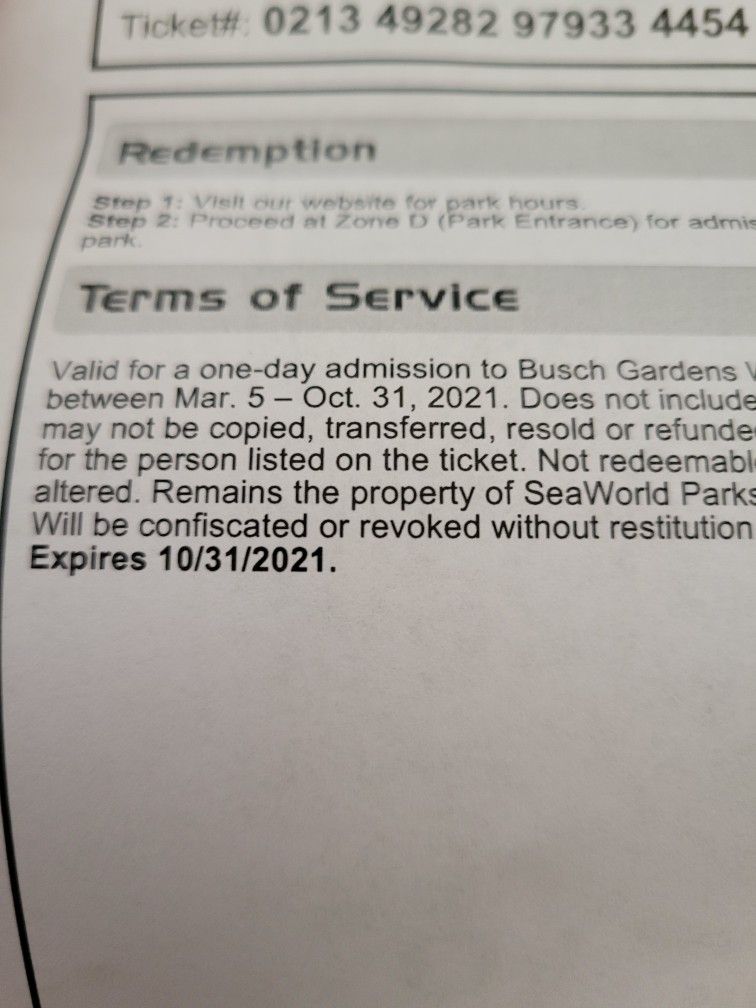 Busch Gardens Tickets