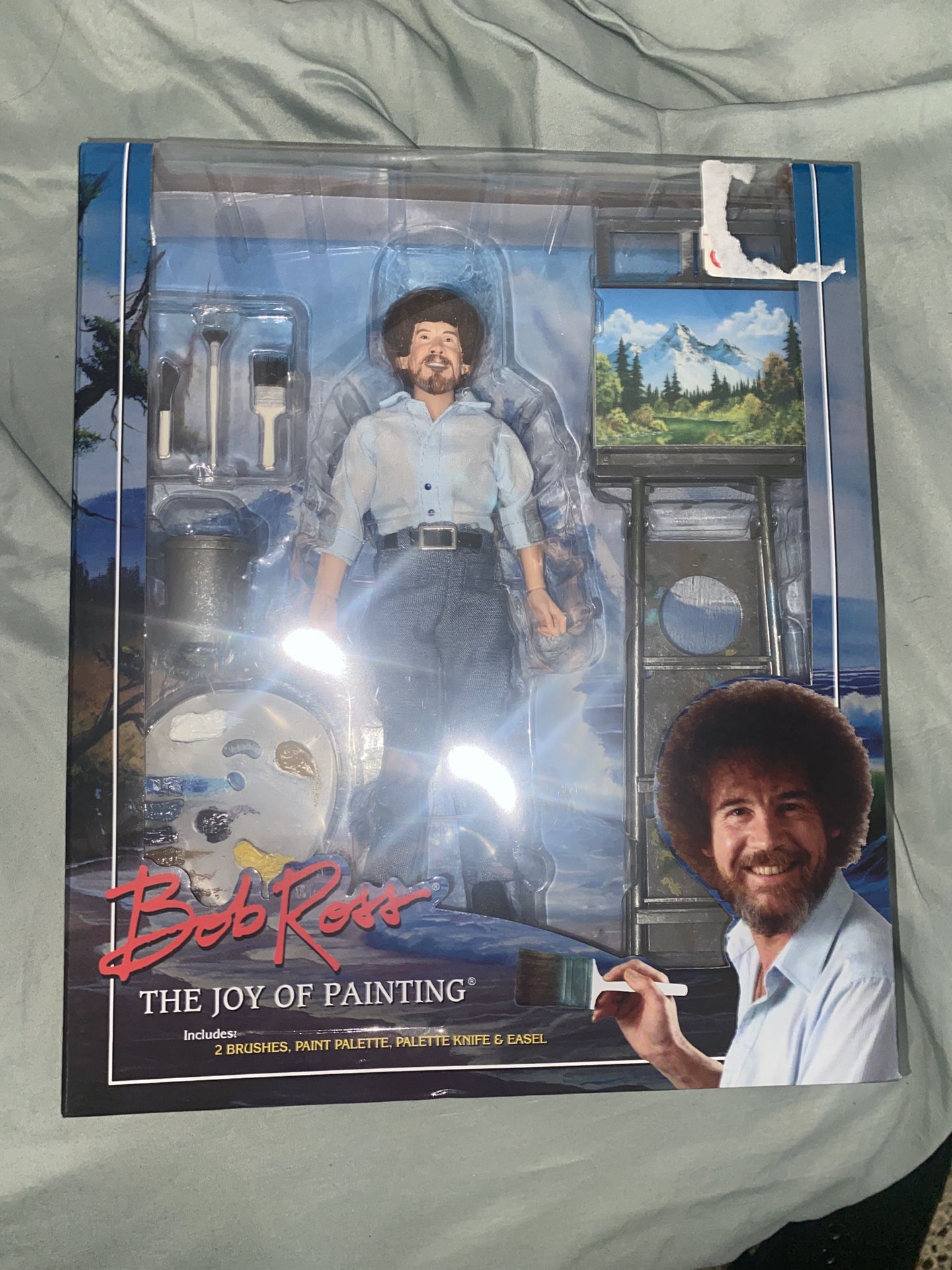 Bob Ross – 8” Clothed Action Figure – Bob Ross - NECA  In Box Happy Trees
