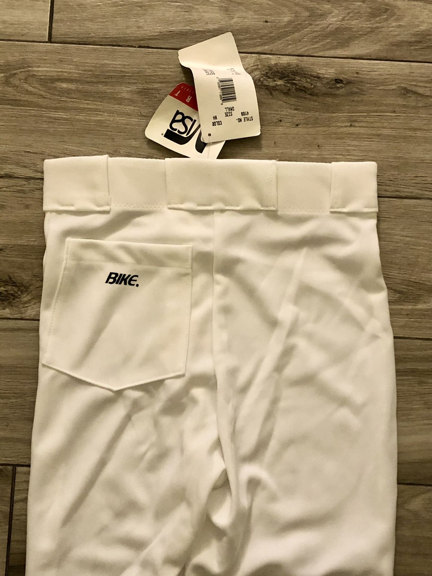 Bike Athletic Style 4108 White Adult Baseball Pants w/Belt Loops Size Small NEW