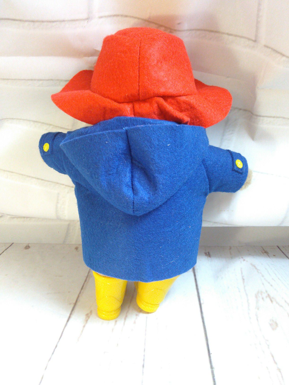 Blue rain coat hat Paddington teddy bear toy kids stuffed plush collectible display