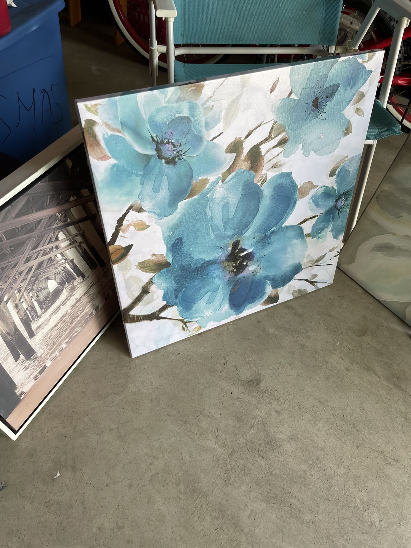 Cuadro De Flor Azul