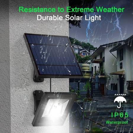 Solar Lights-Outdoor IP65-Waterproof Floodlights White-Light - 30 LED Bright Light, Auto Dusk to Dawn, Wall Light, Security Lights for Front Door, Yar