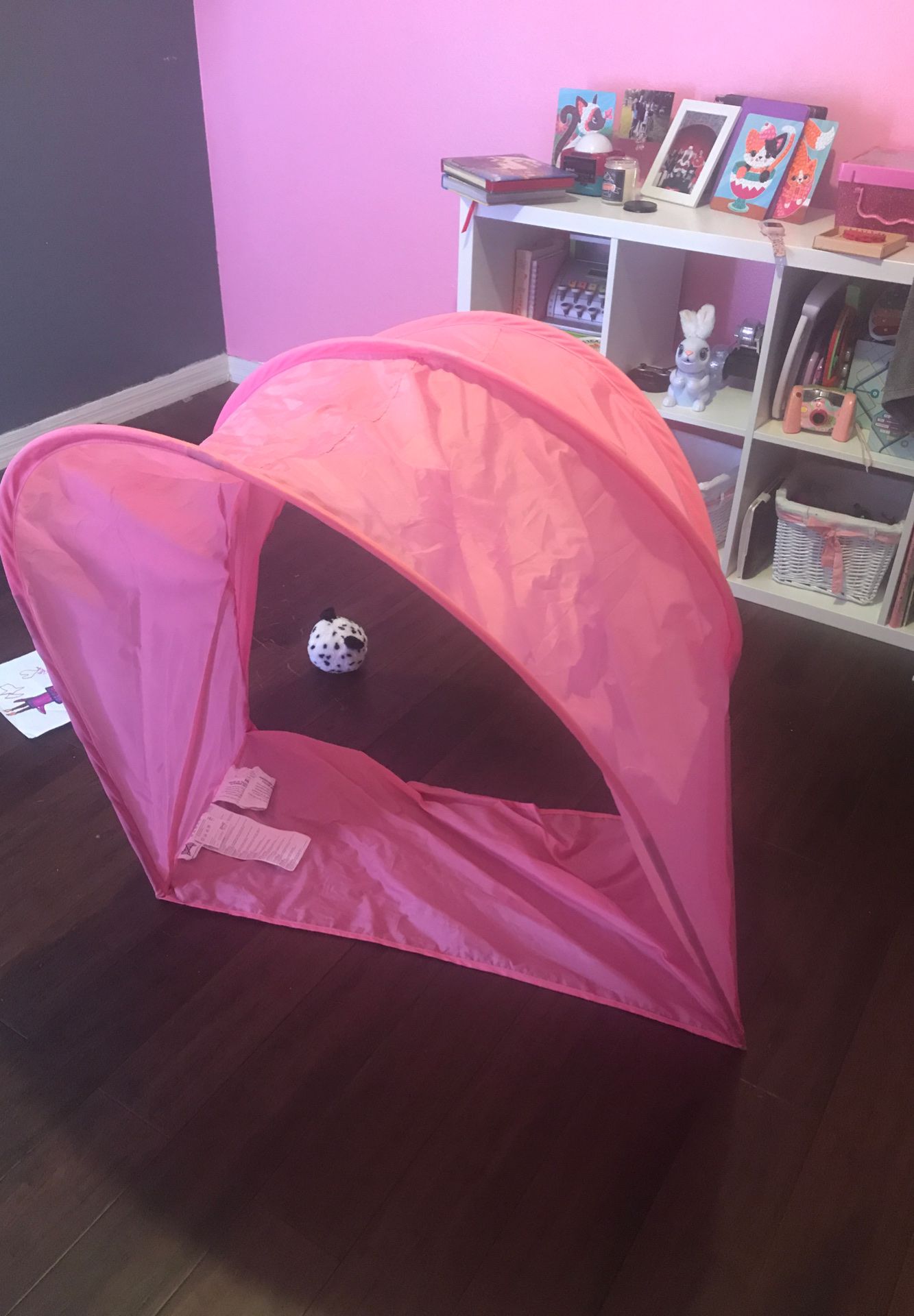 Canopy tee pee pink mattress IKEA Sufflett Bed Tent, Pink
