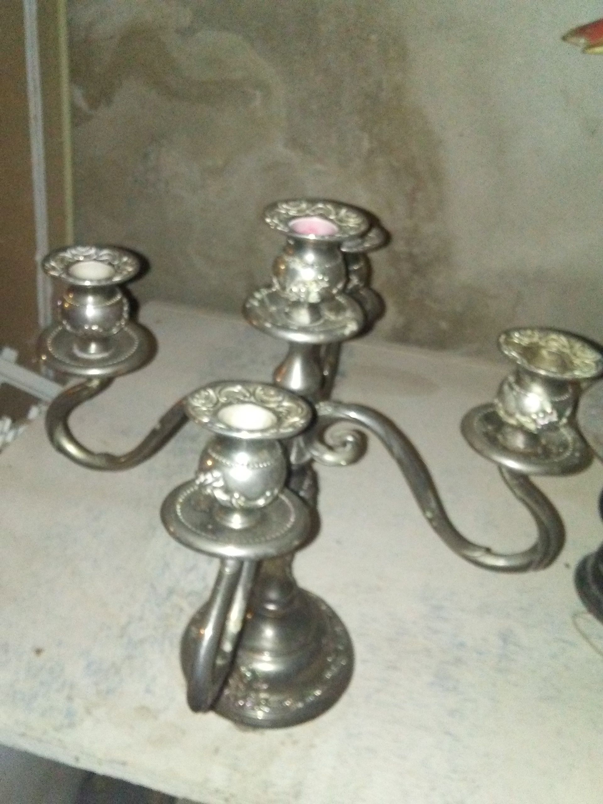 Silver candelabra
