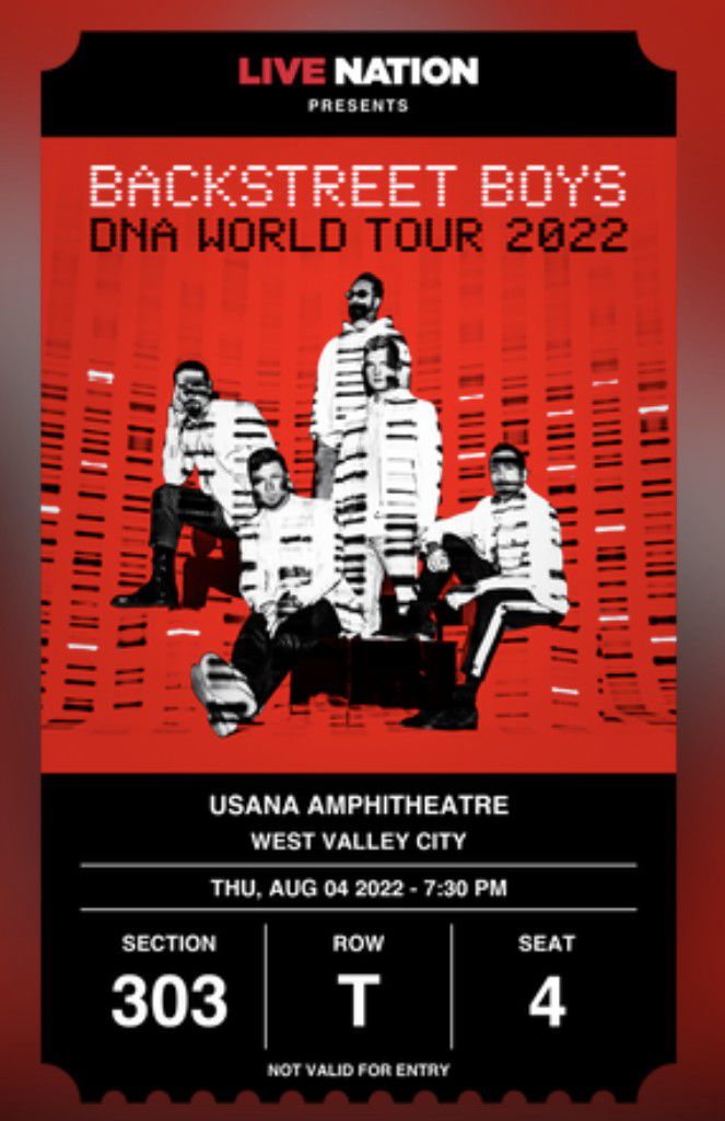 Backstreet Boys Concert USANA Amphitheater - Great Seats! 