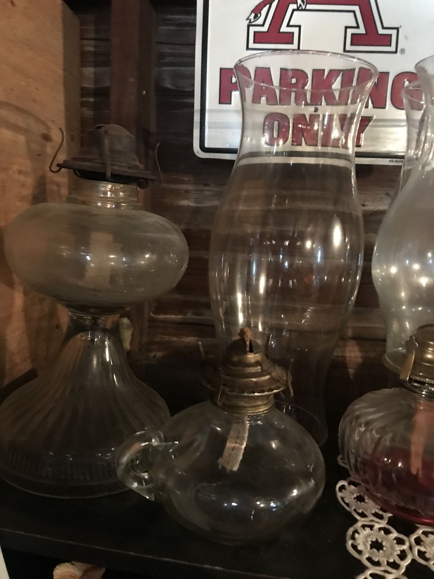 Vintage hurricane lamps ALL