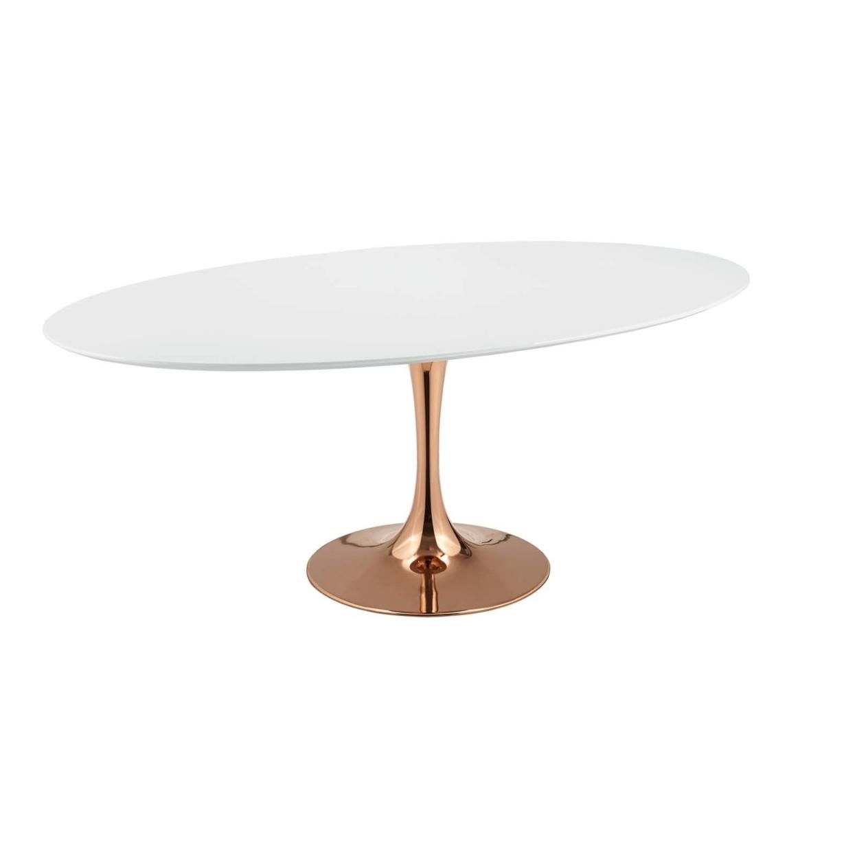 Lippa 78" Oval Dining Table (3259-ROS-WHI)