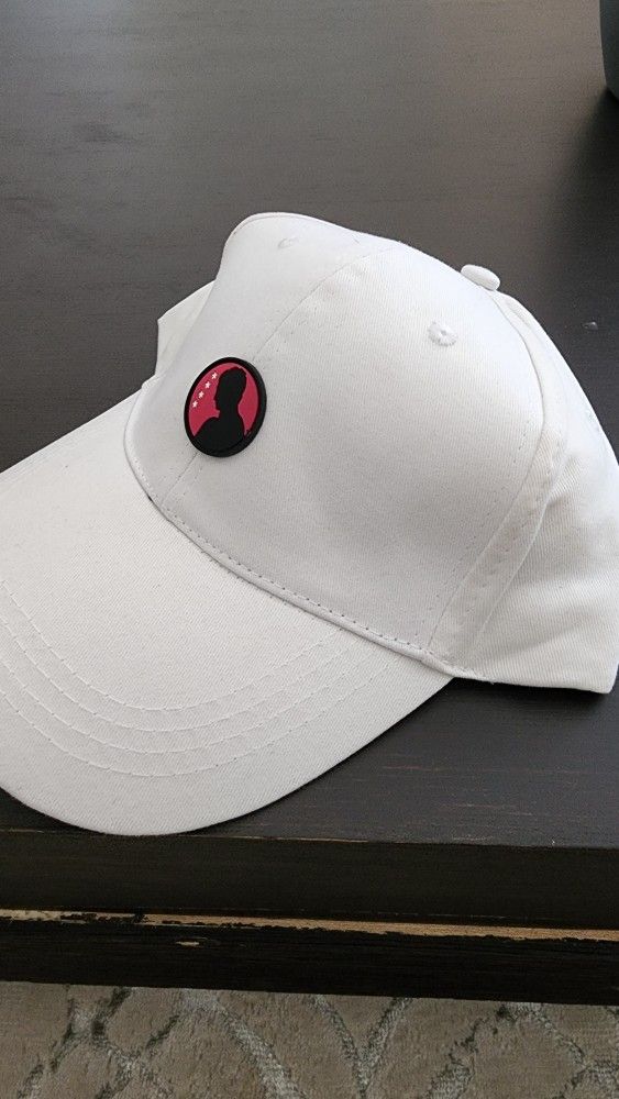 White & Pink SK8TR Hat $30 Off