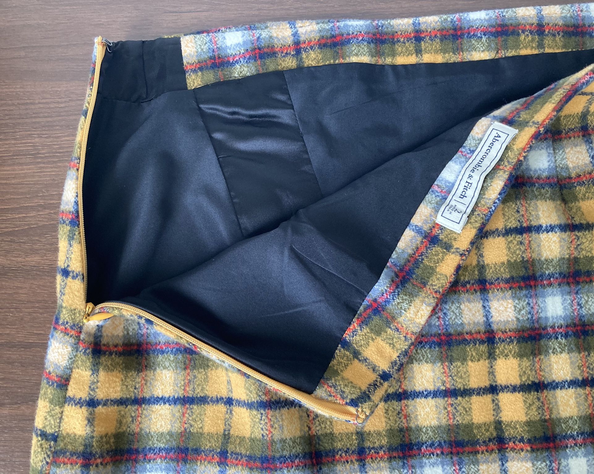 Plaid Fitted Mini Skirt