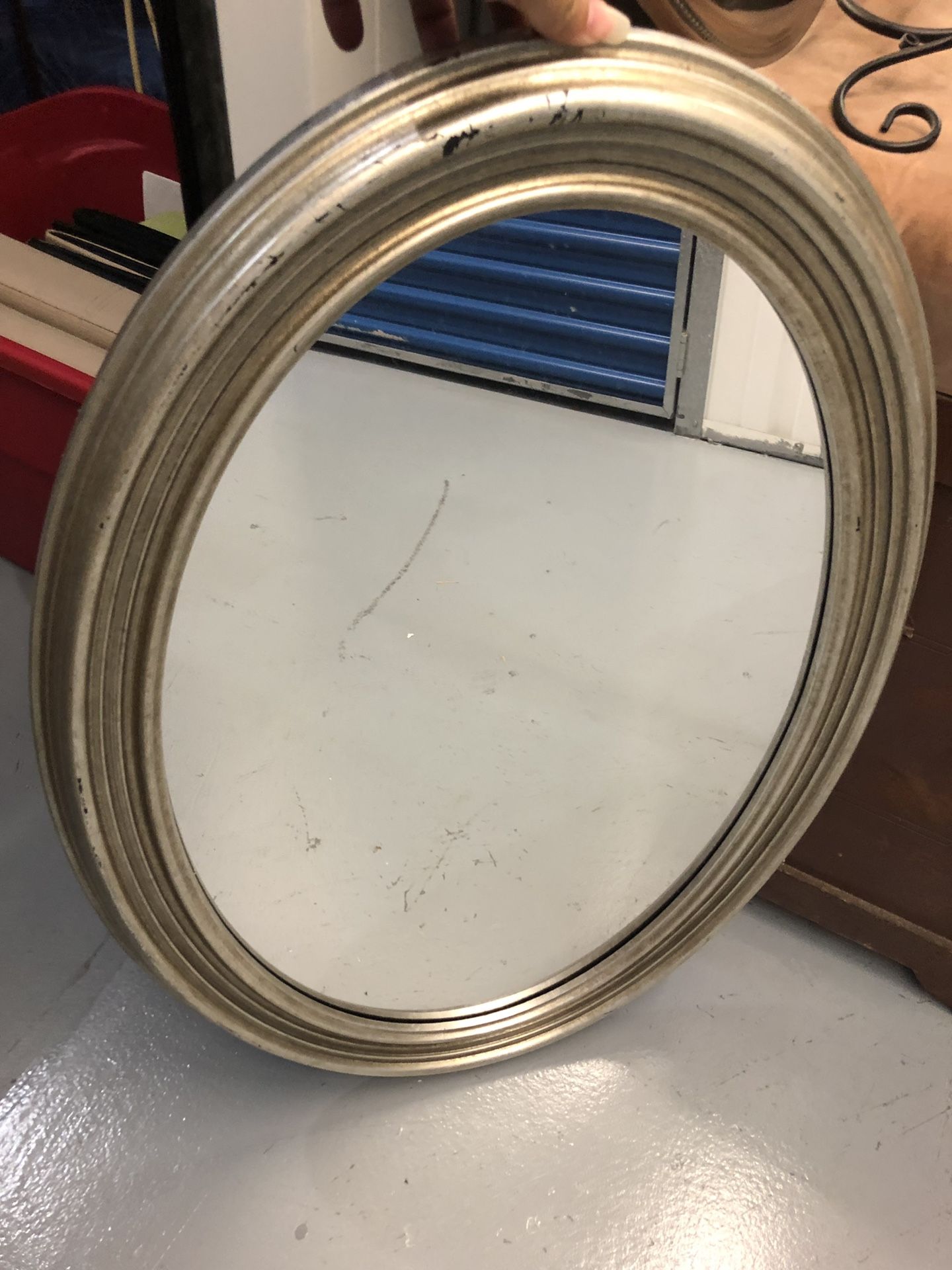 Silver Oval Mirror 21 x 31