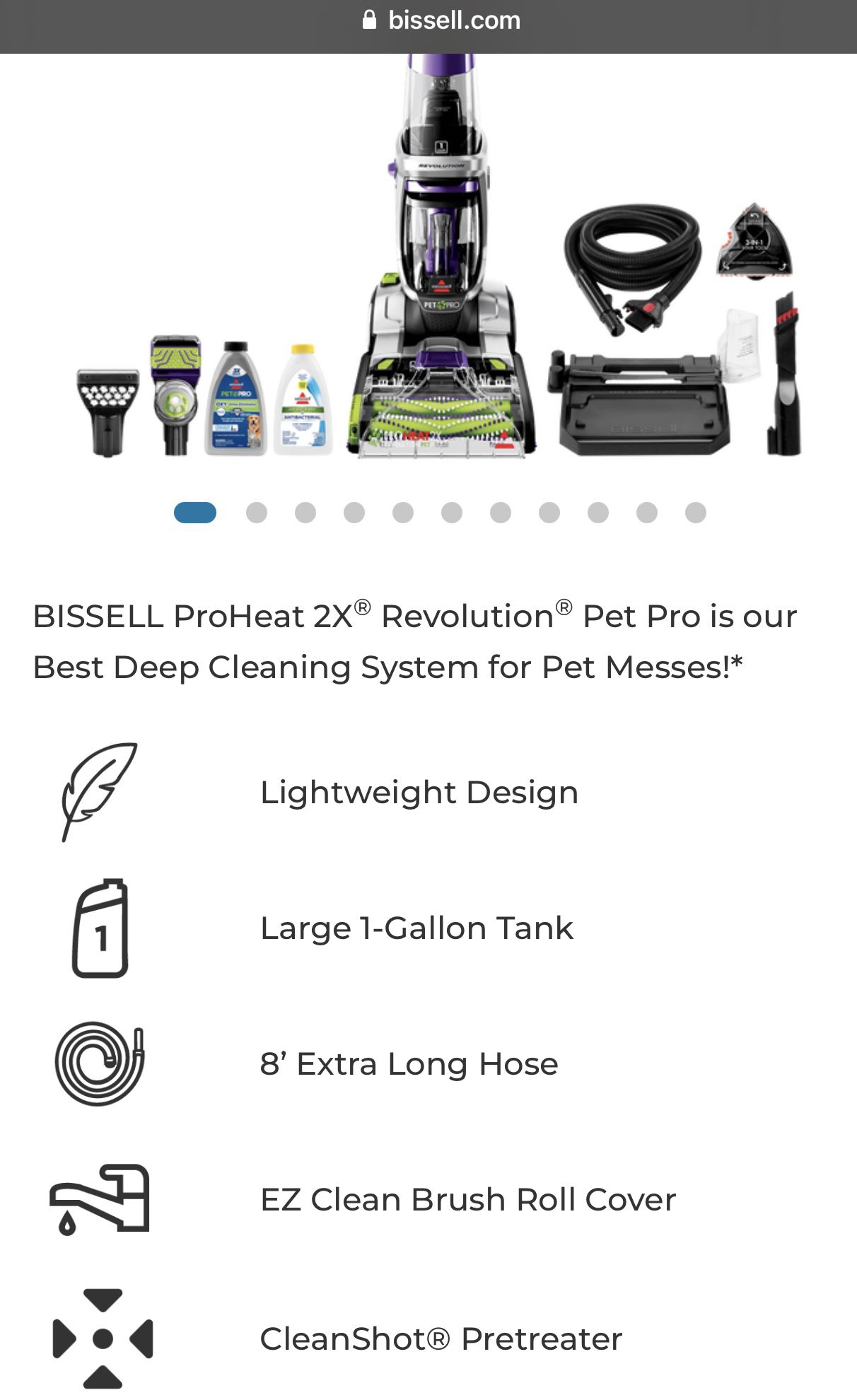 Bissell Pro Heat 2X Revolution Pet Pro Carpet Cleaner BRAND NEW IN THE BOX 