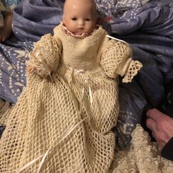 Antique  7 Inch’s Porcelain Doll In Thumbnail