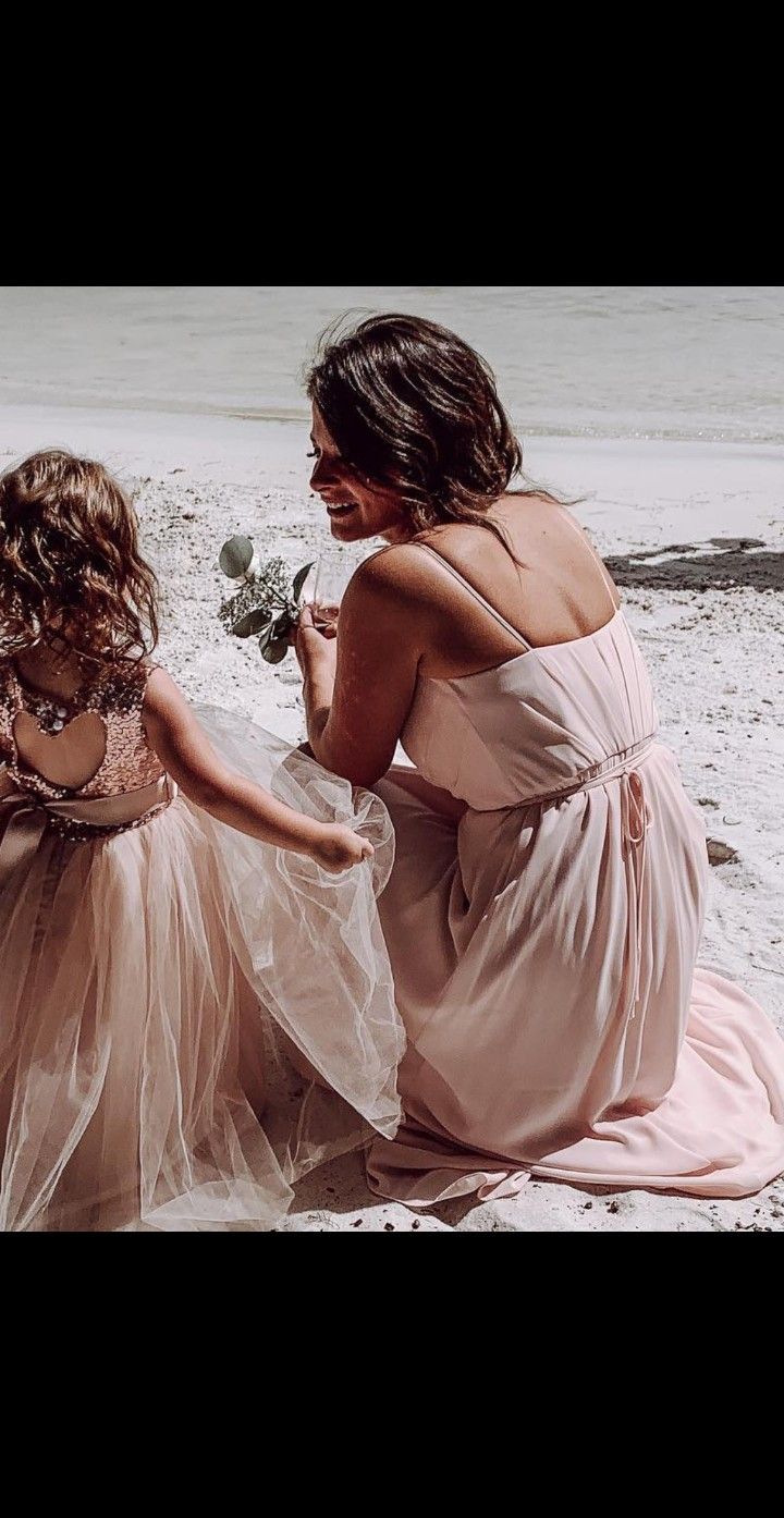 David's Bridal Petal Bridesmaid Dress