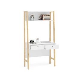Bedroom Desk with Open Shelf Scandinavian Design Thumbnail