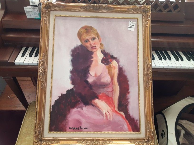 ABSOLUTELY GORGEOUS LOOKING VINTAGE Hand PAINTED oil PAINTING Sign BY ARTIST