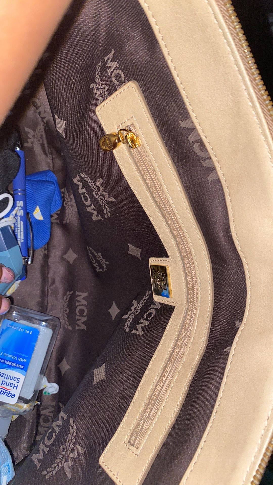 MCM Viesto Tote Bag, Gold