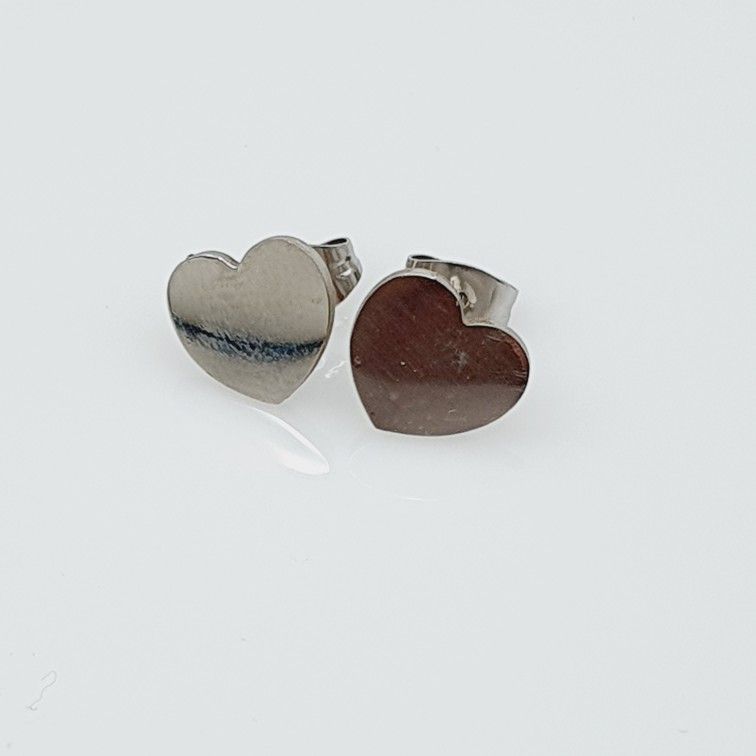 "Trendy Heart Stainless Steel Stud Earrings for Teens Girls/Women, MLN1001GL