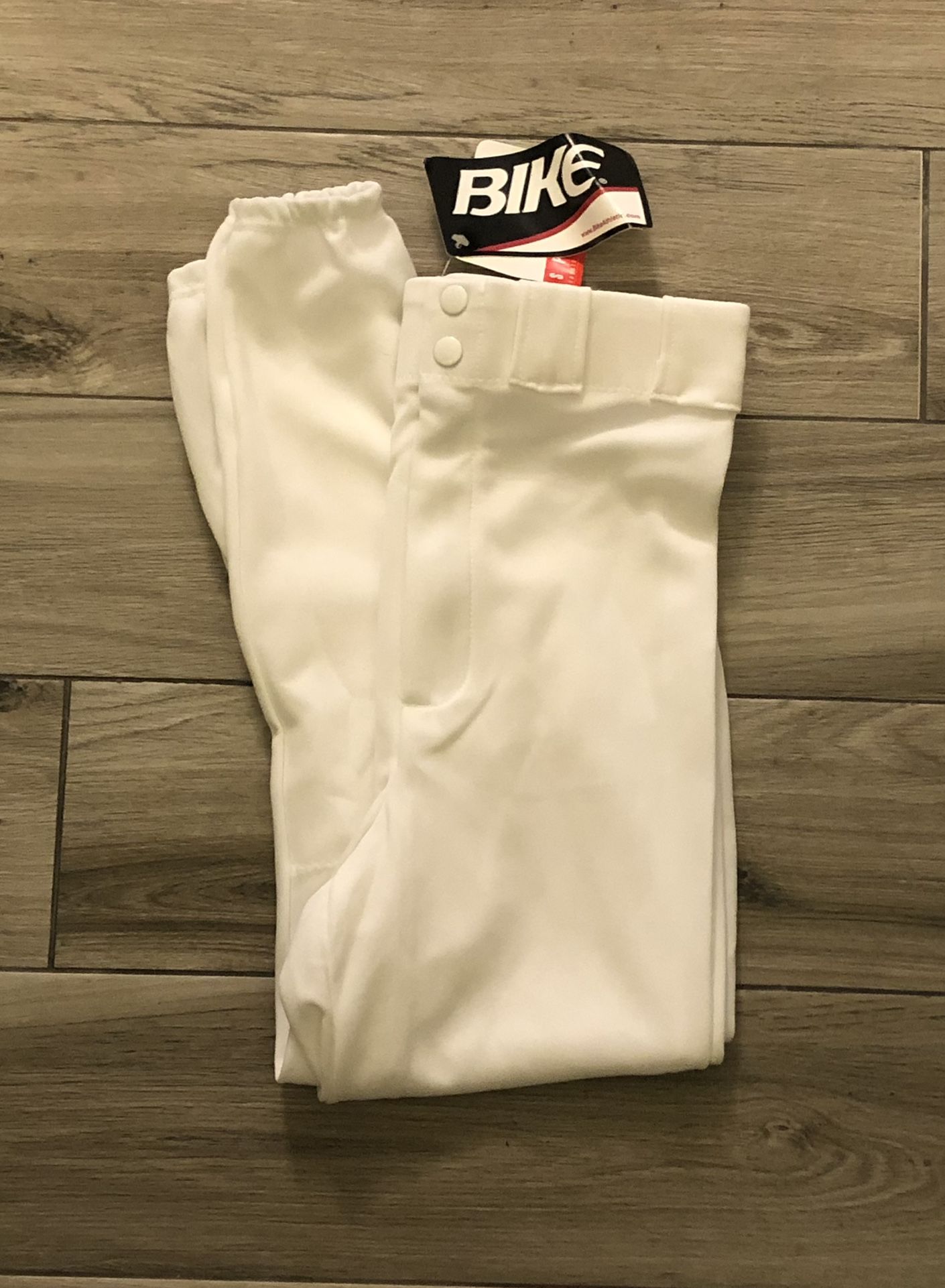 Bike Athletic Style 4108 White Adult Baseball Pants w/Belt Loops Size Small NEW