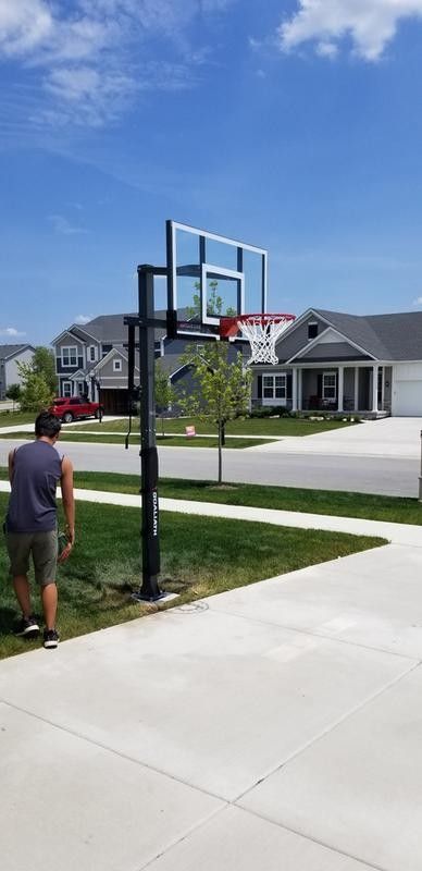 Goaliath 60 inch in ground basketball hoop adjustable