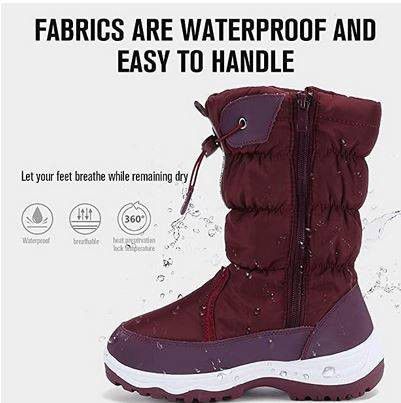 NEW Size 8 Women Snow Boots Winter II Waterproof Fur Lined Frosty Warm

