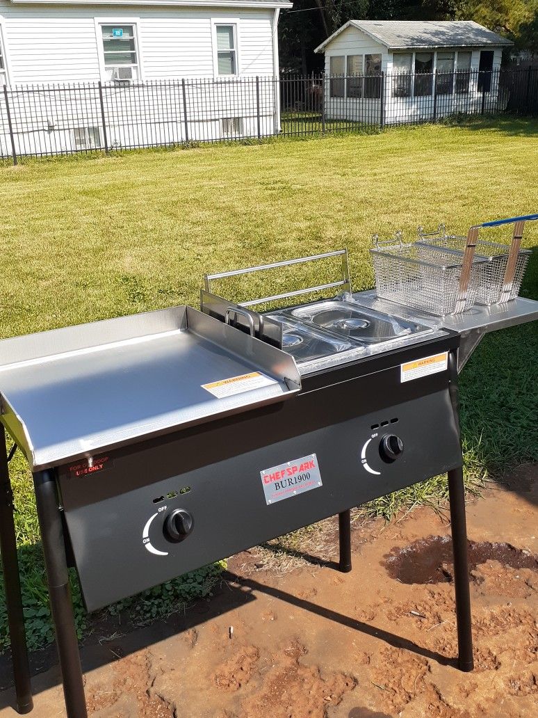 Plancha Taquera,Freidora Y Vaporera 3en 1