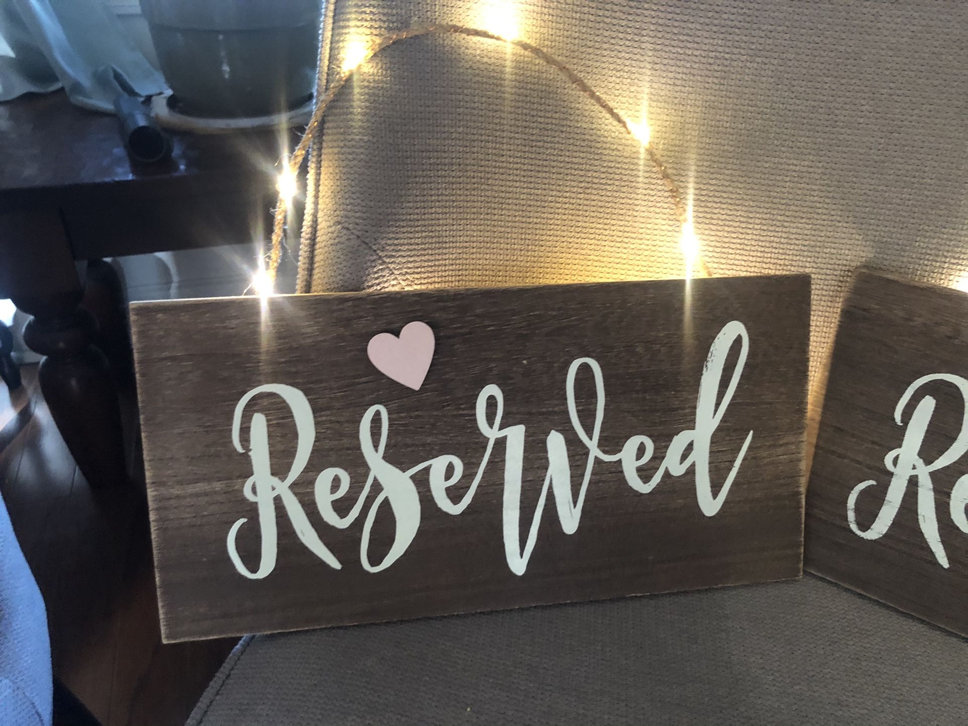 4 - Reserved Wedding Signs