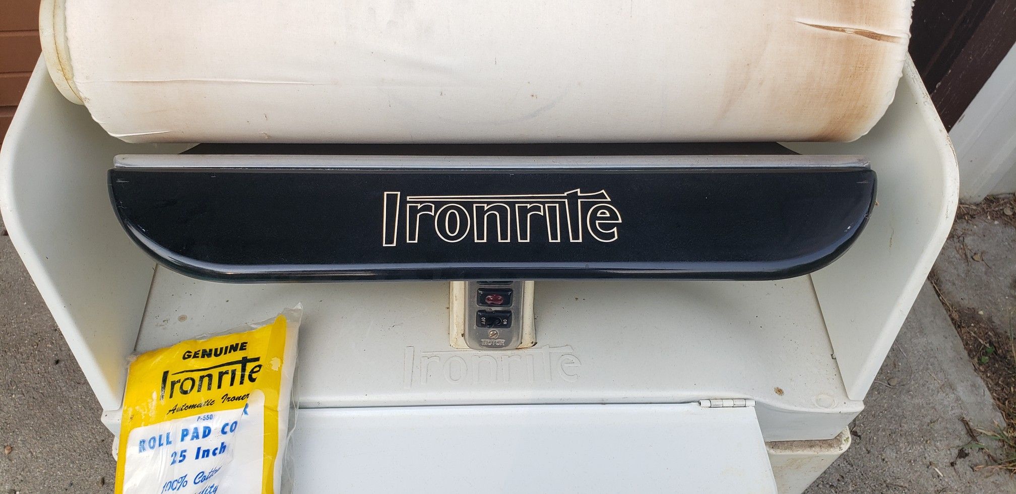 Ironrite machine with chair