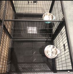 Brand New 42” Heavy Duty Dog Pet Double door Kennel Crate Cage 🐕‍🦺🐩🐶 please see dimensions in second picture 🇺🇸  Thumbnail