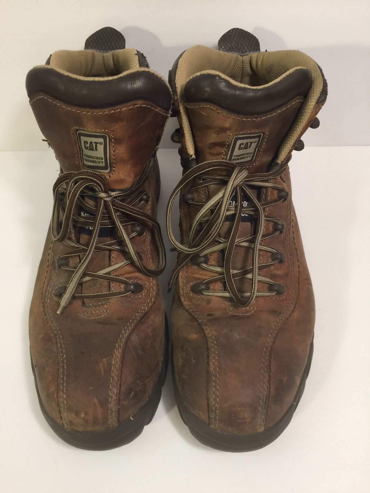 Caterpillar ASTM F2413 Steel Toe Men's Size 11 Brown Leather Work