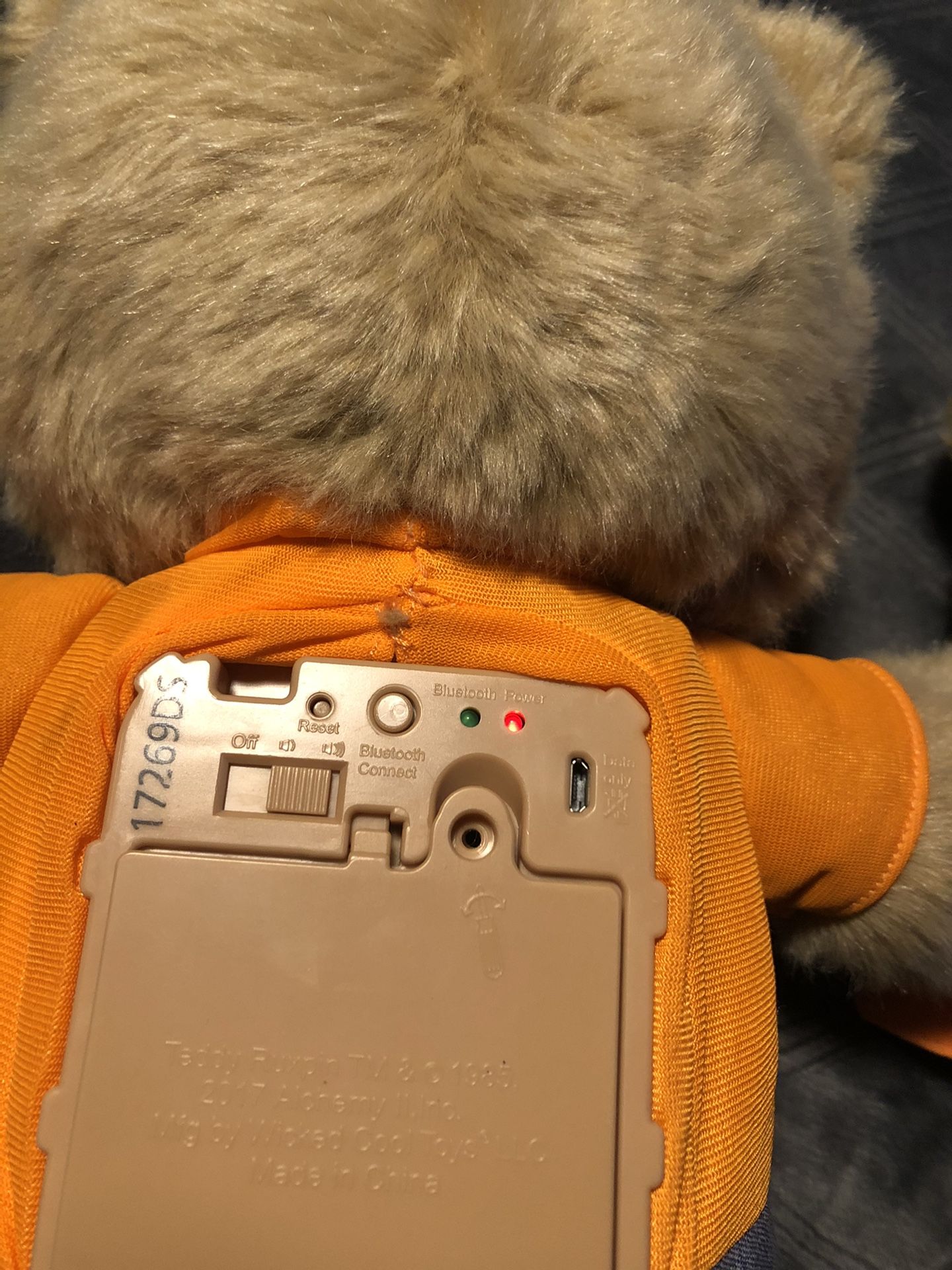 Teddy Ruxpin Lot Of 2 TASTED Big One No Batteries Inc, Small One Batteries Inclu