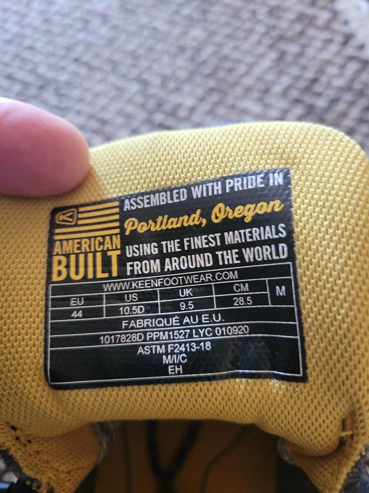Keen utility safetey toe work boots 10 1/2