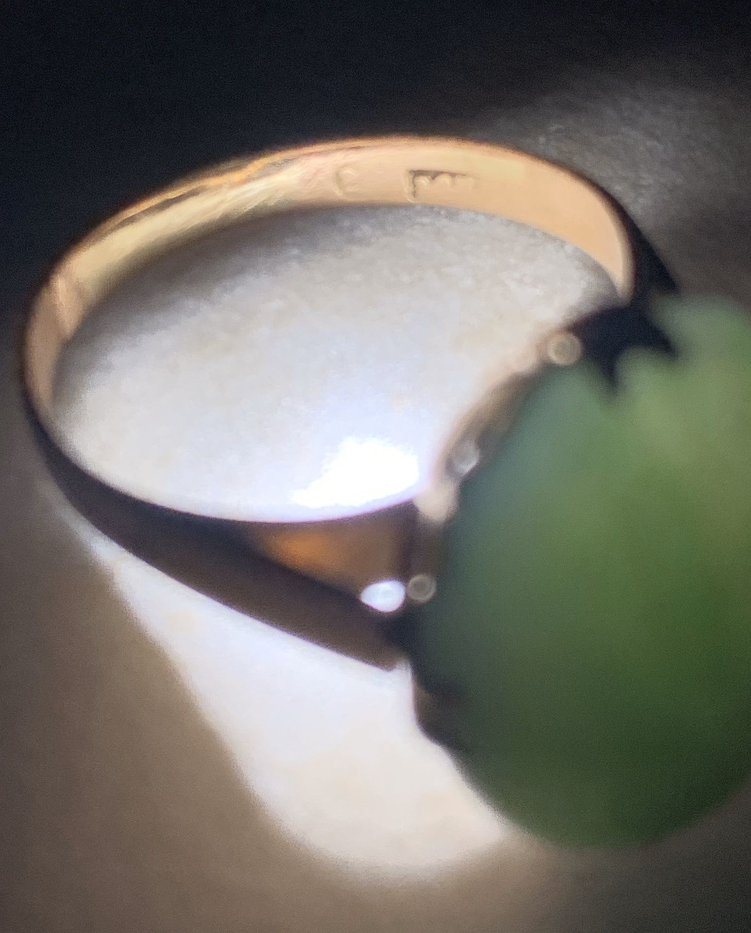 Antique Nephrite Jade Ring (for Repair) 14k LAST CHANCE PRICE