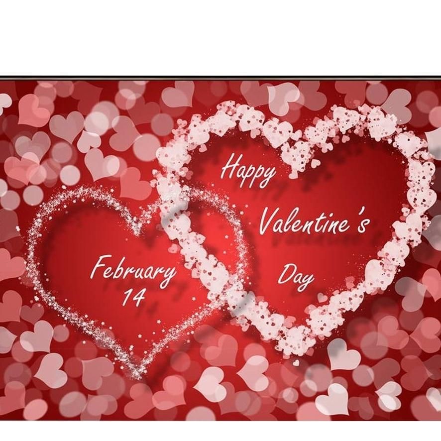 7x5ft Valentine's Day Backdrops Heart Shape Background Photo Booth Props