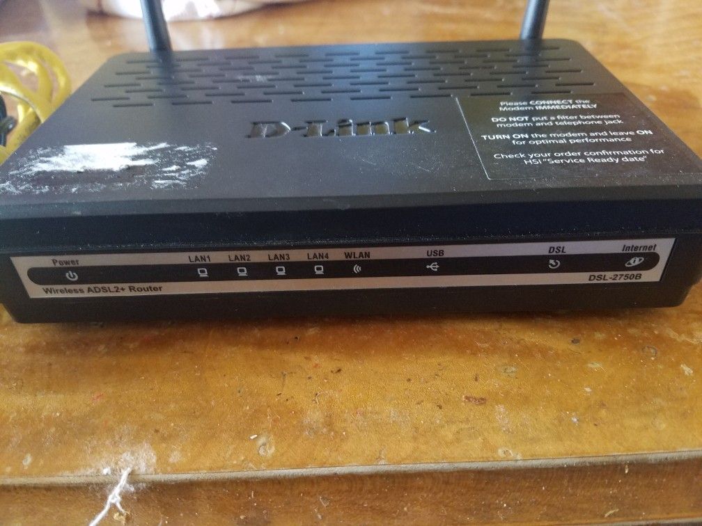 D Link modem model DSL 2750B Computer