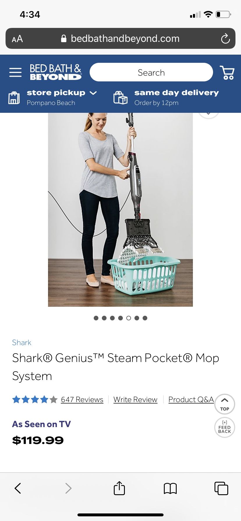 Shark genius steam pocket mop system