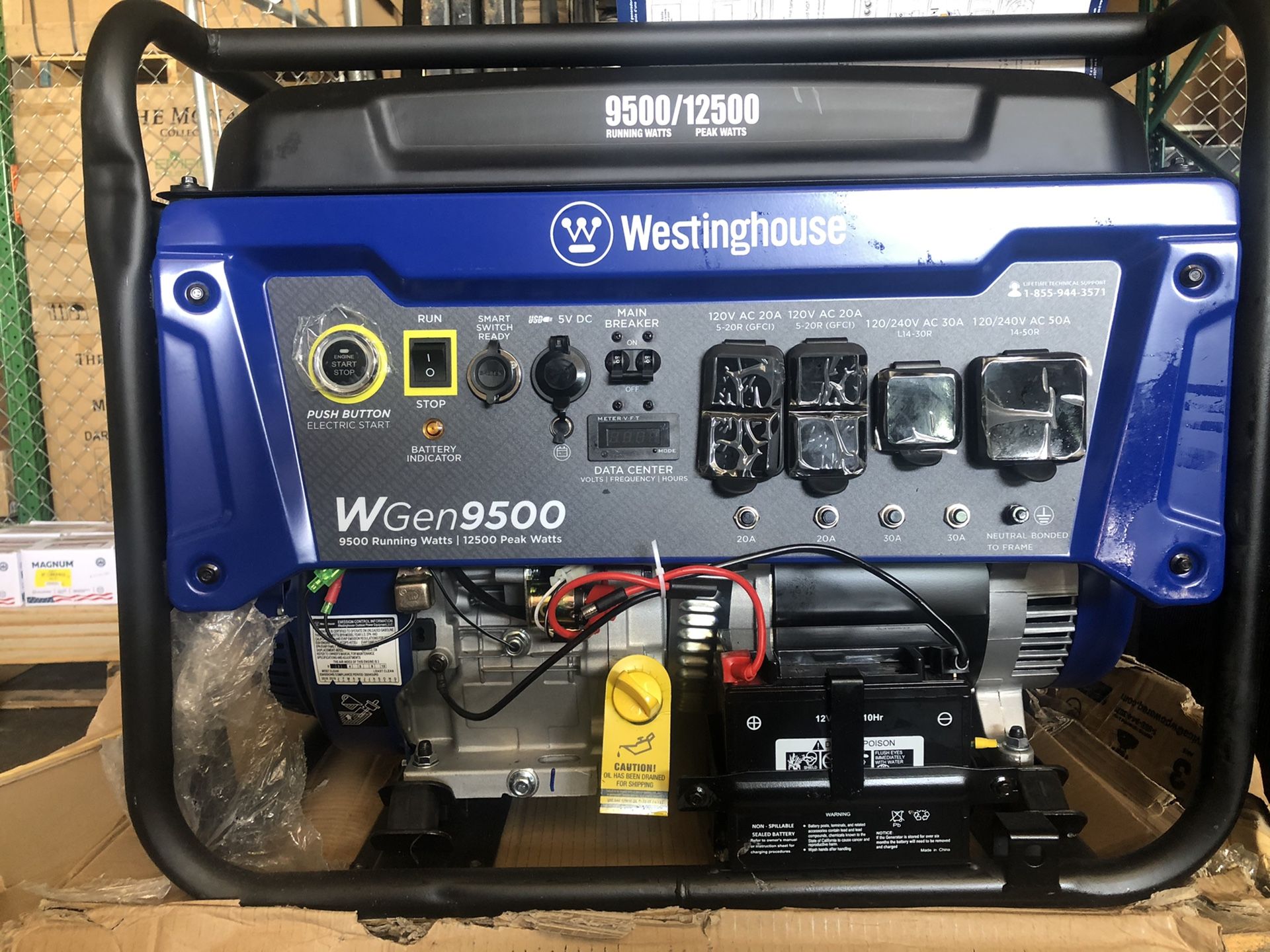 Westinghouse 12,500/9500- Watt Heavy-Duty Gas Powered Transfer Switch ...