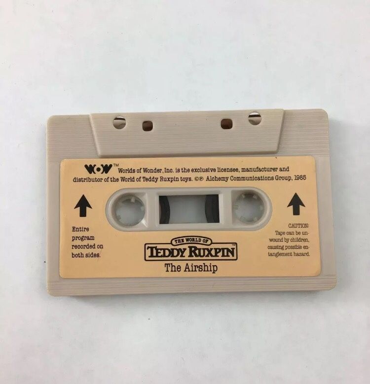 Vintage Retired 1984-1985 TEDDY RUXPIN Talking Toy Bear With Tape (The Airship) Works DS USA Sound Works