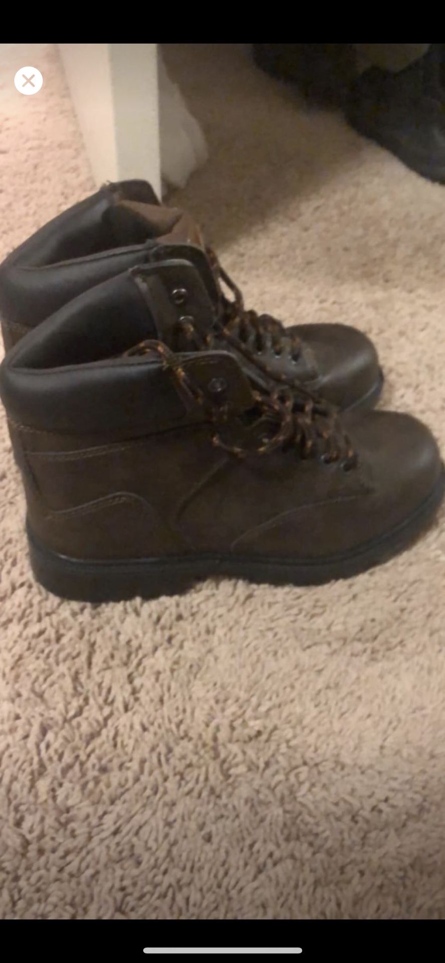 Steel toe work boots