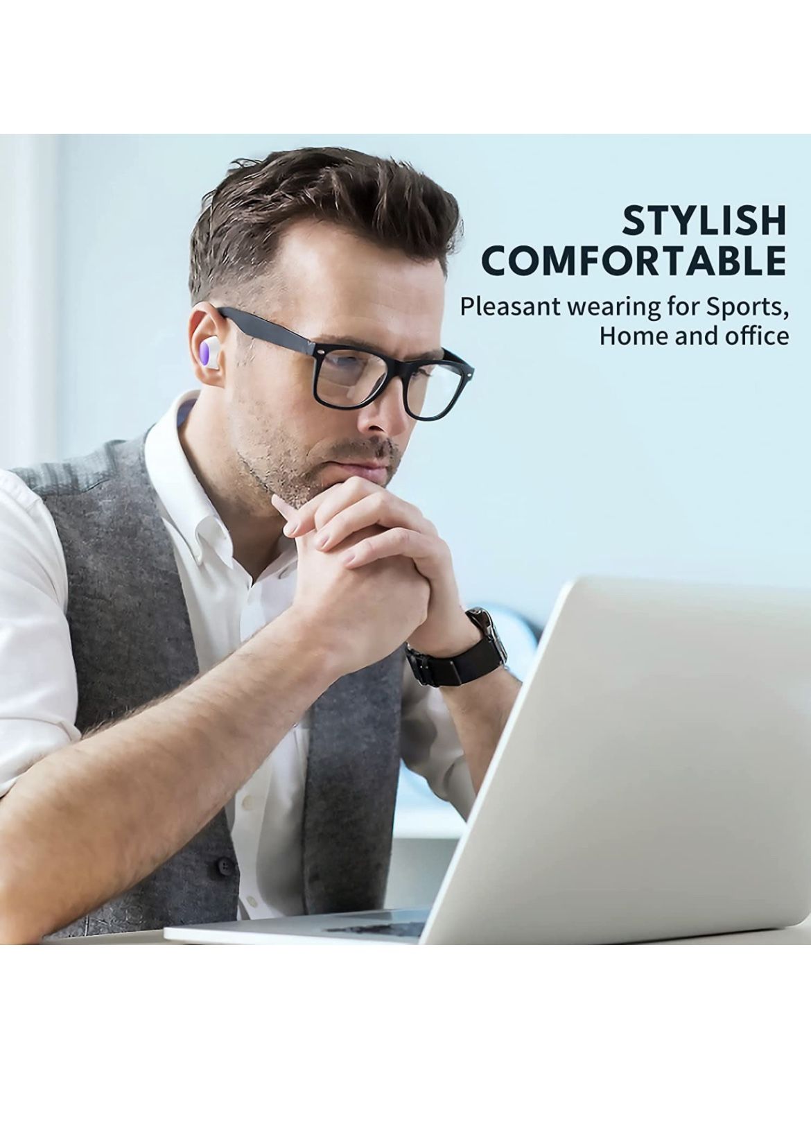 S24 Wireless in Ear Earbuds, Ture Bluetooth Earbuds,Wireless Earbuds Clear Calling Bluetooth 5.2 TWS Bluetooth Headphones with Mics Touch Control Bass
