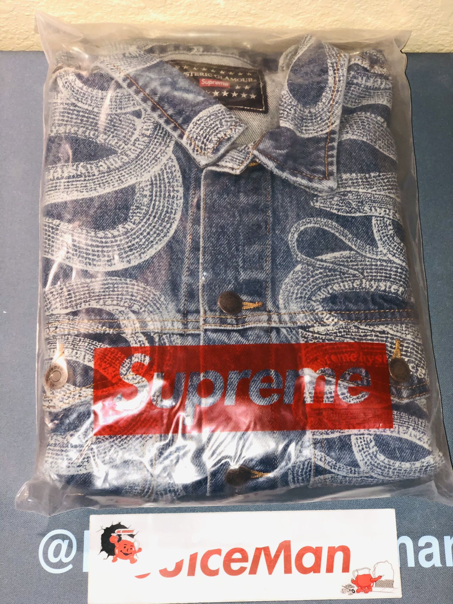 Supreme Hysteric Glamour Snake Denim Trucker Jacket