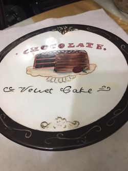 Beautiful Velvet Chocolate Cake . Serving Cake Stand. Thumbnail